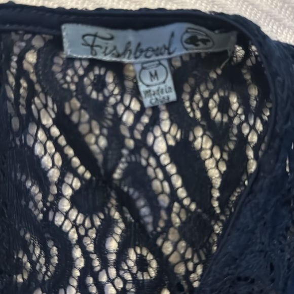 NWOT NAVY BLUE LACE DRESS - Picture 3 of 3